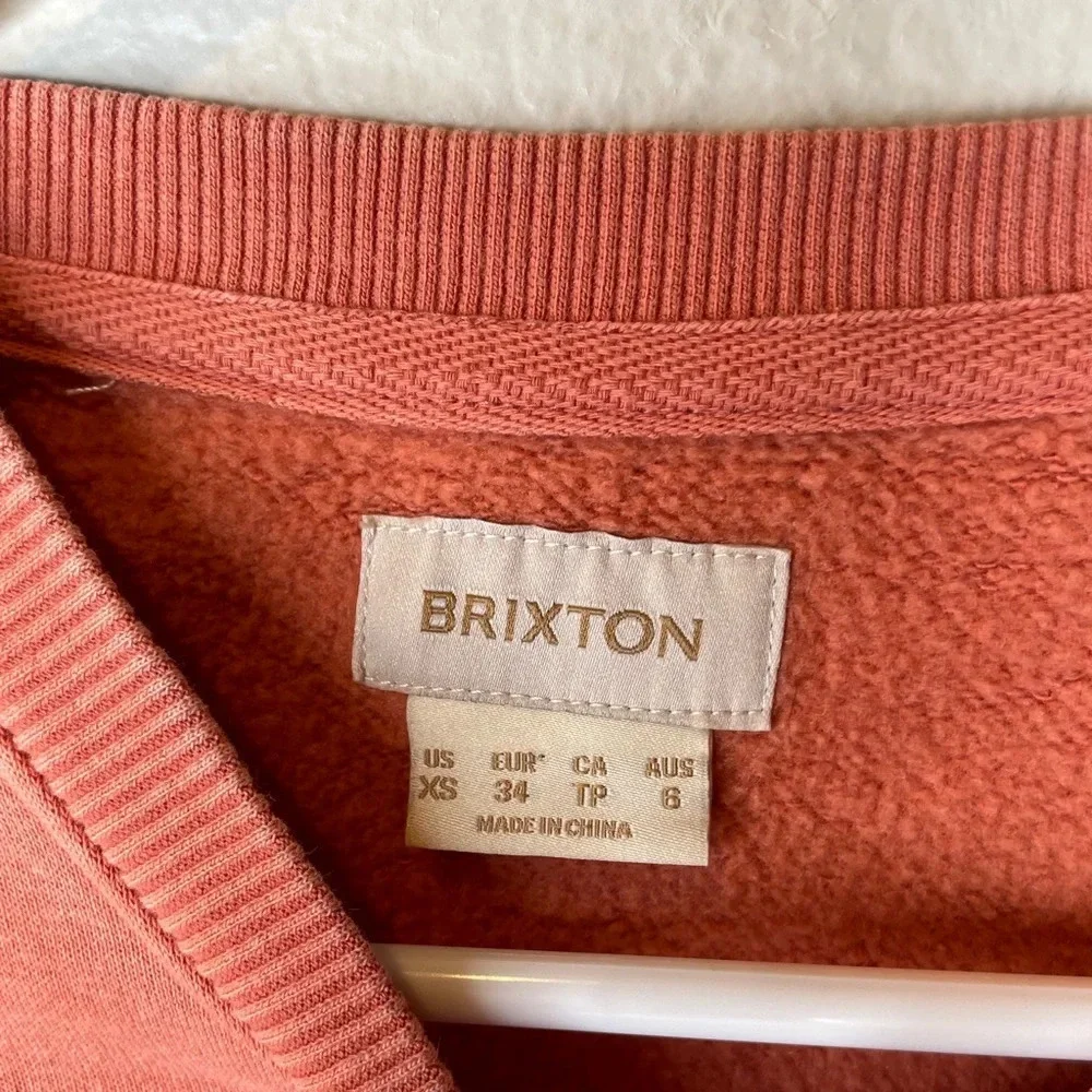 Brixton Amarillo Creek Crew Neck Sweatshirt In Apricot Size XS - Picture 8 of 11